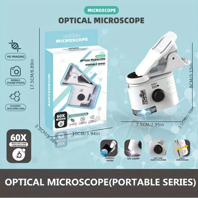 Mini Mobile Phone Microscope, 60x Pocket Microscope,