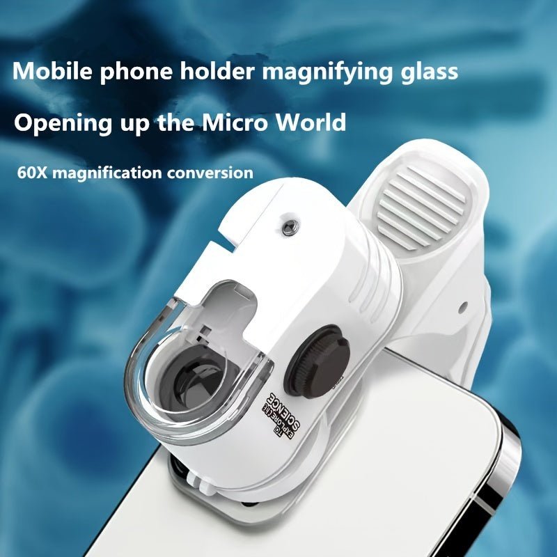 Mini Mobile Phone Microscope, 60x Pocket Microscope,