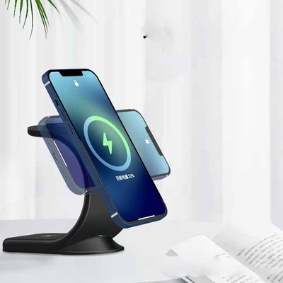 Vertical Three-in-one Magnetic Wireless Charger